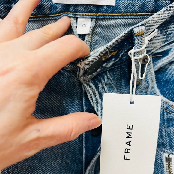 NWT Frame Denim Le Original Zip-Embellished Jeans MSRP $495 Size: 25 - Picture 4 of 16